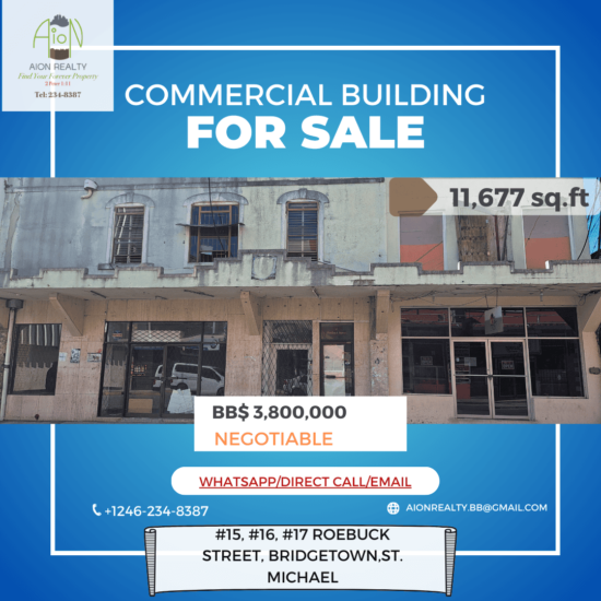 Commercial property for sale in Roebuck Street Bridgetown Barbados | Aion Realty